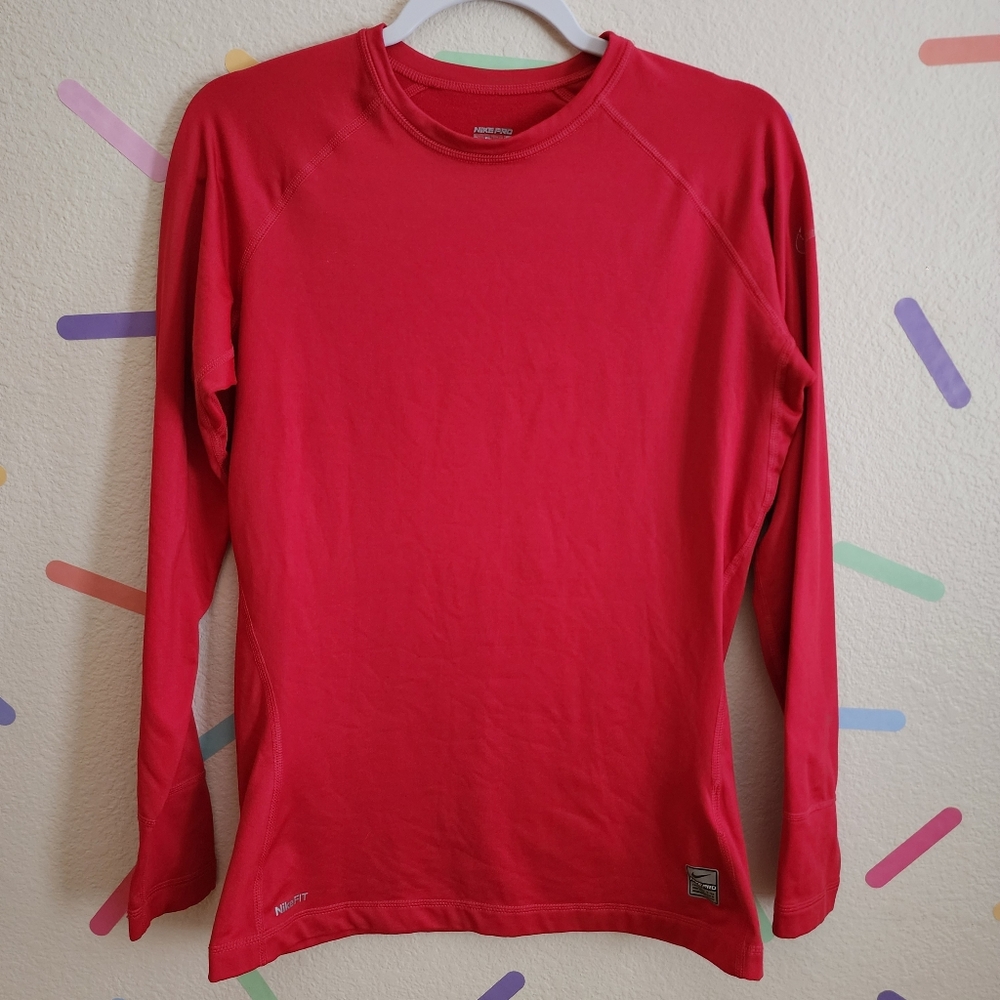 NIKE Pro NikeFit Long Sleeve Shirt Top Size Large Women's